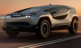 اولین خودروی برقی عربستان رونمایی شد؛ نگاهی به کابین خودرو + عکس