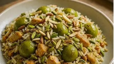 طرز تهیه گوجه سبز پلو؛ یه غذای مجلسی جدید و ارزون