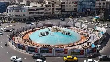 طرح جدید دیوارنگاره میدان انقلاب به مناسبت اربعین حسینی + عکس