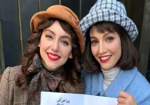 عکس سلفی نازنین بیاتی در پشت صحنه تاسیان