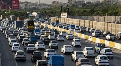 ترافیک سنگین در آزادراه قزوین – کرج – تهران