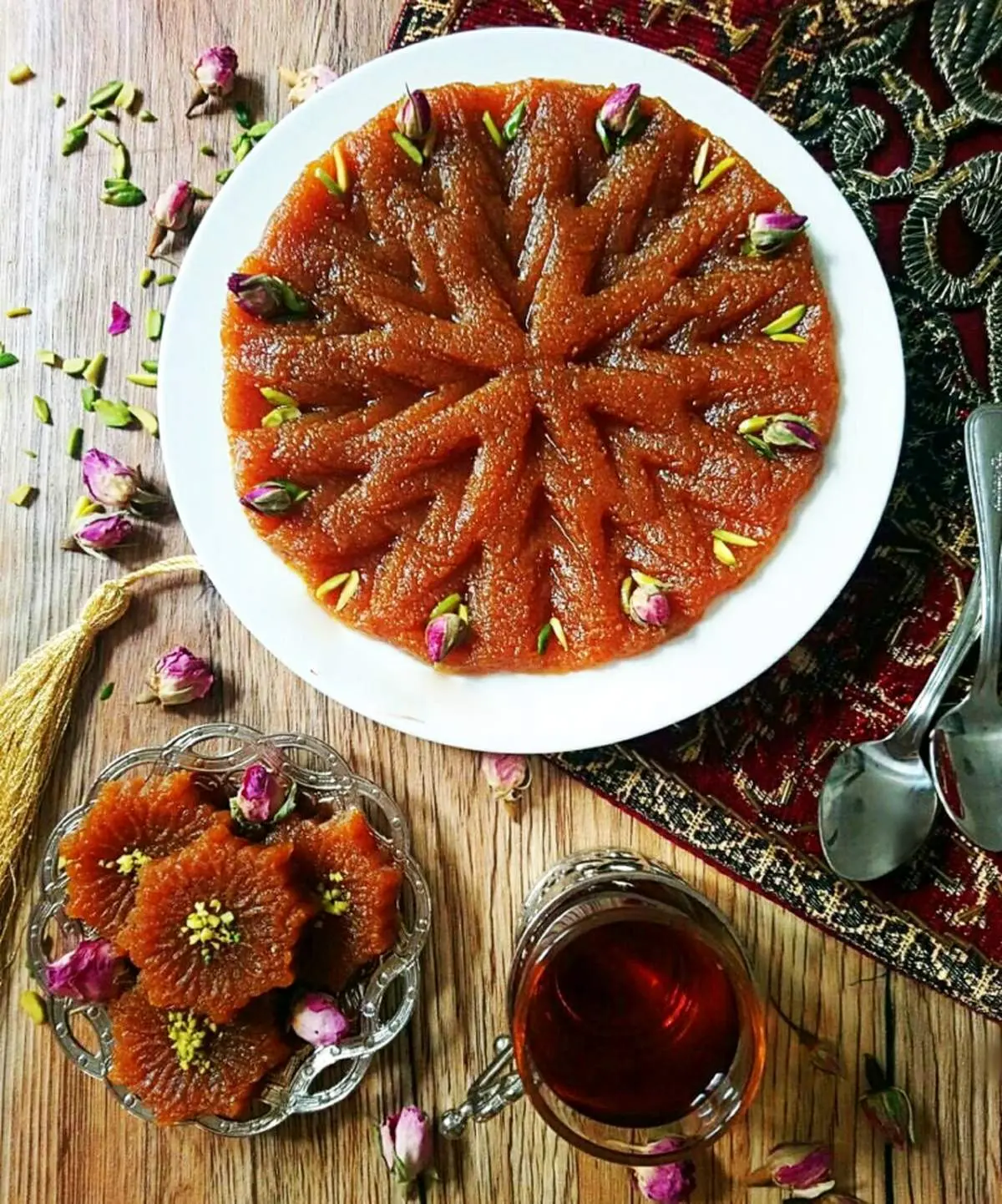 طرز تهیه حلوای اوماج  خانگی خوشمزه مخصوص افطار 