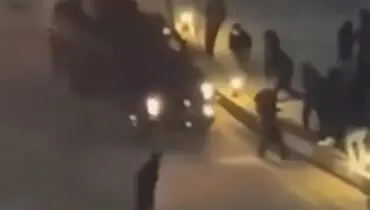 واکنش به زیر گرفتن مردم با خودروی ضدشورش در اردبیل