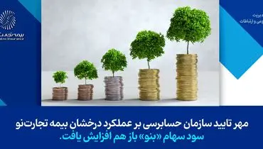 مهر تایید سازمان حسابرسی بر سودسازی بیمه تجارت‌نو