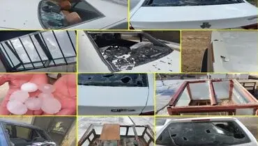 شدت بارش تگرگ های تخم مرغی در خراسان جنوبی را از دست ندهید+ فیلم