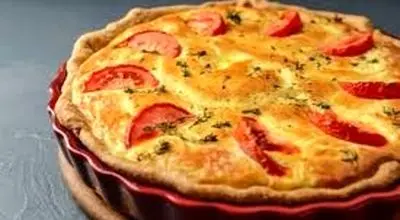 پای سیب زمینی با بادمجان و قارچ
