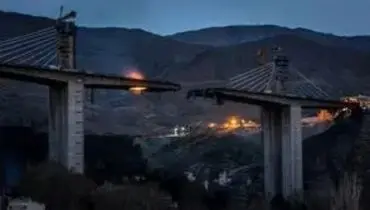 لحظه وحشتناک بمباران پل B۱ در کرج/ویدیو 