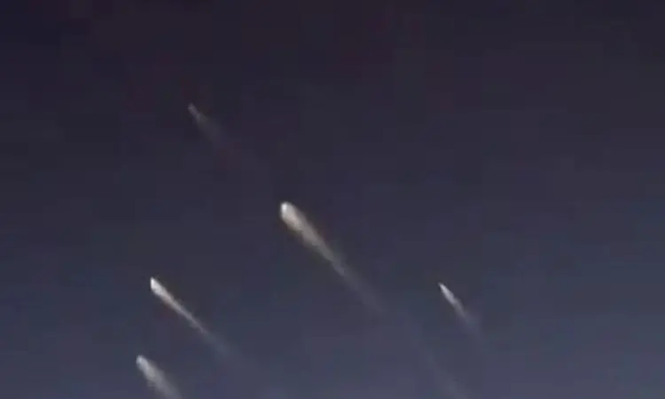  برخورد برق آسای راکت موشک به یک محله + ویدئو 