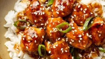 طرز تهیه خوراک مرغ با سس گریپ فروت
