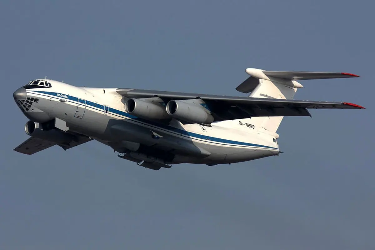  لحظه سقوط هواپیمای ایل-76 روسیه با 15 مسافر+ فیلم
