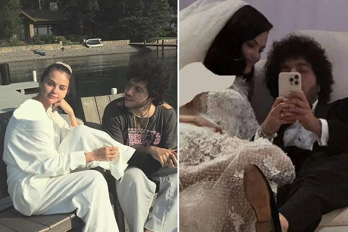 ماه عسل ساده و عاشقانه سلنا گومز و بنی بلانکو در سواحل کالیفرنیا+ تصاویر