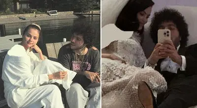 ماه عسل ساده و عاشقانه سلنا گومز و بنی بلانکو در سواحل کالیفرنیا+ تصاویر