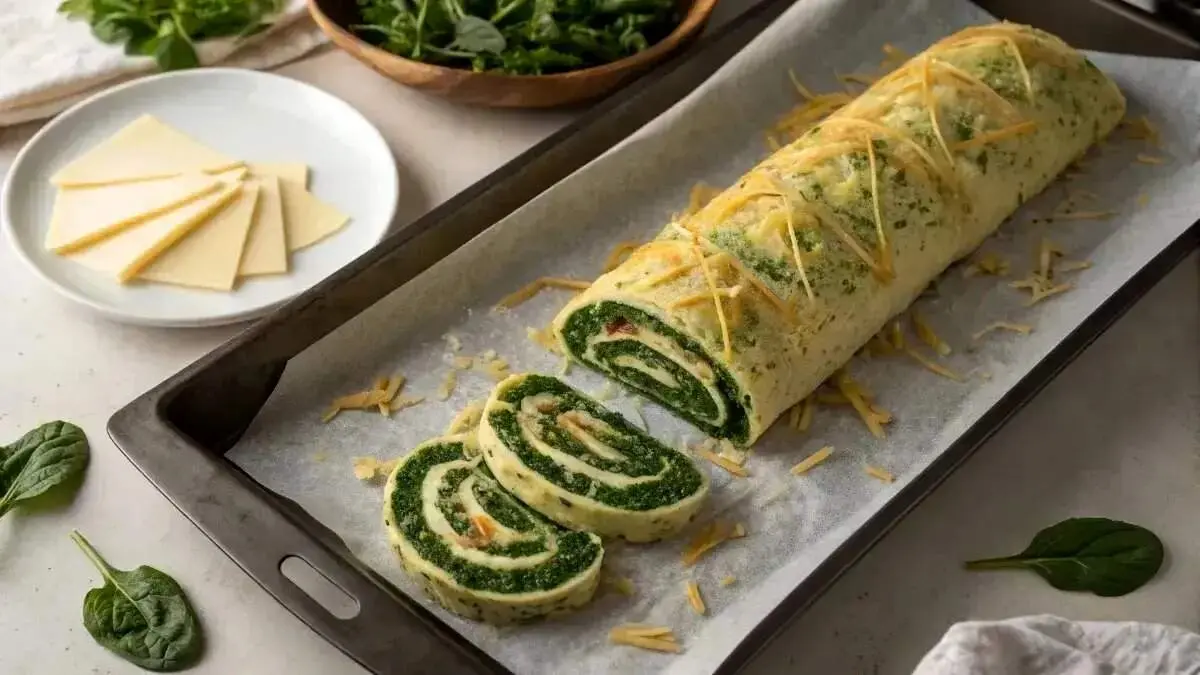 طرز تهیه رولت اسفناج و پنیر