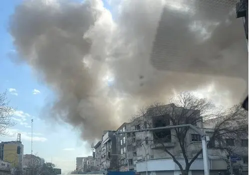 تصویری از انفجار در غرب تهران