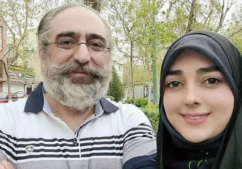 قاب دونفره از ستاره سادات قطبی و همسر مشهورش