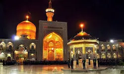 تصویر قدیمی از مراسم عزاداری عاشورا در حرم مطهر رضوی