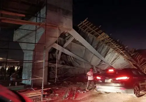 پل در حال ساخت در کربلا ریخت + جزئیات حادثه و مصدومین