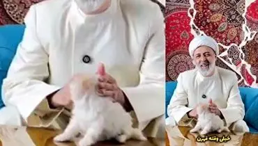 ویدیوی جنجالی یک روحانی با یک سگ