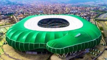 عجیب ترین استادیوم فوتبال جهان بر روی صخره های سنگی + فیلم