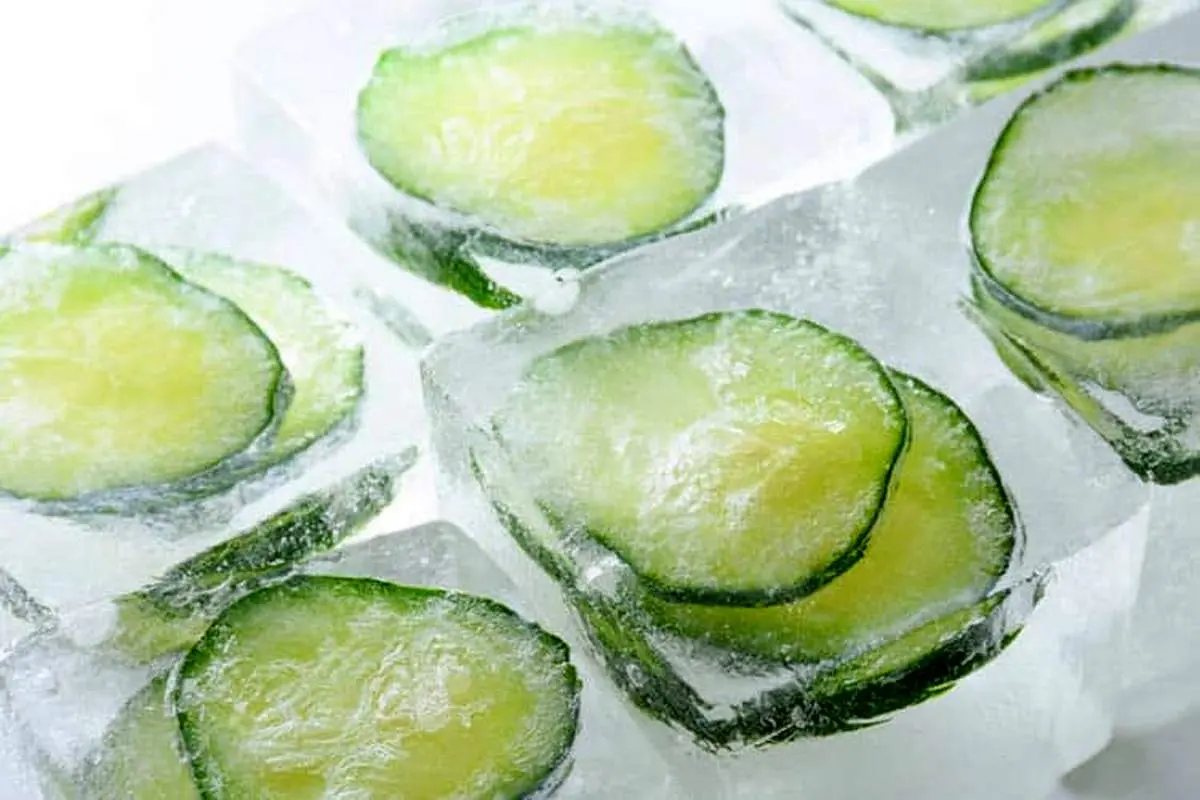 فواید عجیب خیار یخ زده برای پوست
