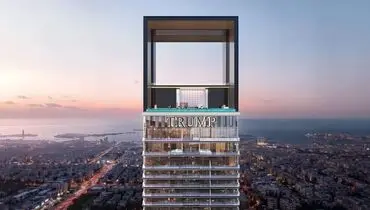 بلندترین استخر روباز جهان در برج جدید ترامپ در دبی/تصاویر
