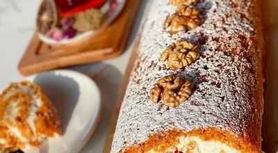 طرز تهیه رولت کدو حلوایی خوشمزه و خاص
