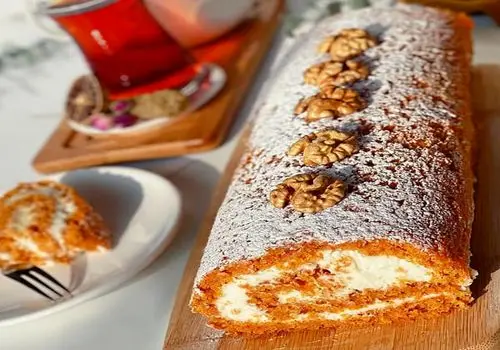 طرز تهیه رولت کدو حلوایی خوشمزه و خاص
