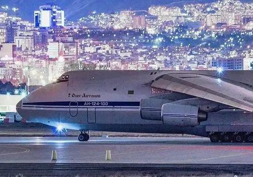 پرواز نخستین هواپیمای ایل- ۷۶ روسی به ایران + فیلم 