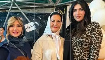  نیوشا ضیغمی با پوری بنایی در بازارچه خیریه خانه فرشتگان+عکس 