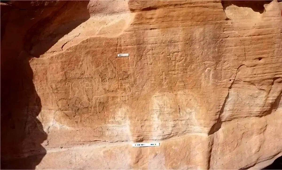 تصویر فتح صحرای سینا توسط یک فرعون در صخره‌نگارۀ ۵ هزار ساله | عکس
