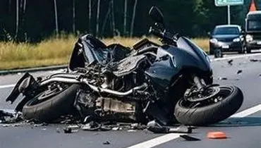 تصادف شدید موتورسوار در جریان فرار از پلیس/ویدیو 