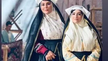 لاله اسکندری و گلاره عباسی در پشت صحنه سریال بامداد خمار+ عکس